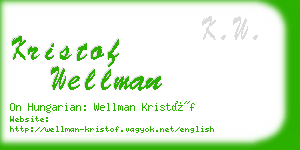 kristof wellman business card